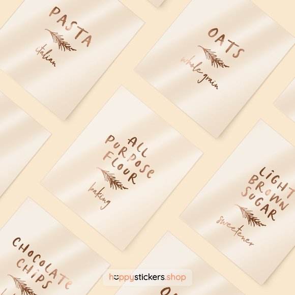 36 Labels • Poppit Minimalist Pantry for Kitchen Storage • Organization Labels - Picture 16 of 17